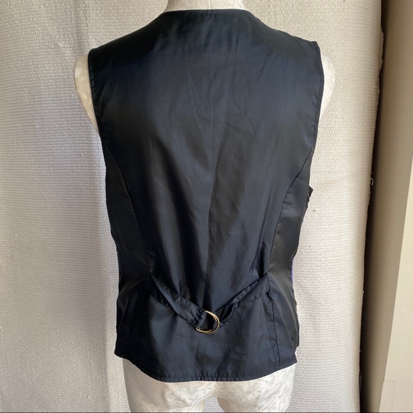 DVF Vintage 70s Suede Leather Vest Top Blue Purple - Picture 5 of 8